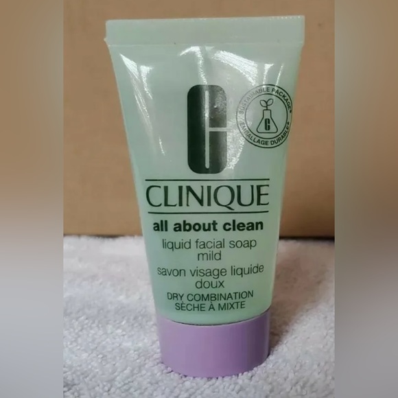 Clinique All About Clean Liquid Facial Soap Mild 1 oz. Travel Size - Picture 1 of 2